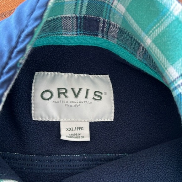 Orvis button down shacket shirt jacket plaid women XXL front pockets lined - Picture 9 of 11